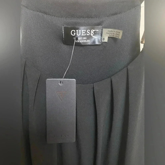 Guess Women’s Janey Mini Halter Top Lace Bottom Little Black Dress‎ Size 8 NWT - Picture 10 of 12